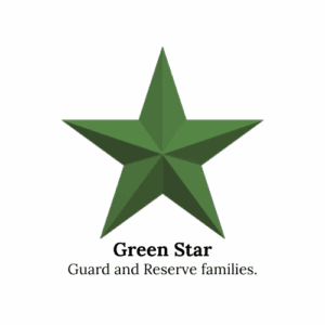 Green star for Guard and Reserve families.